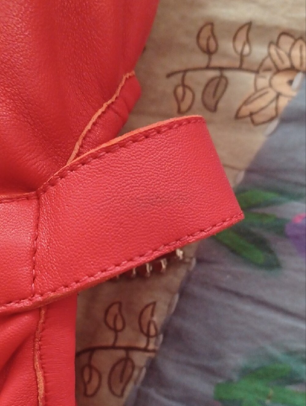 Free People Red Mary Jane Flats with Decorative Buckle - Picture 4 of 6